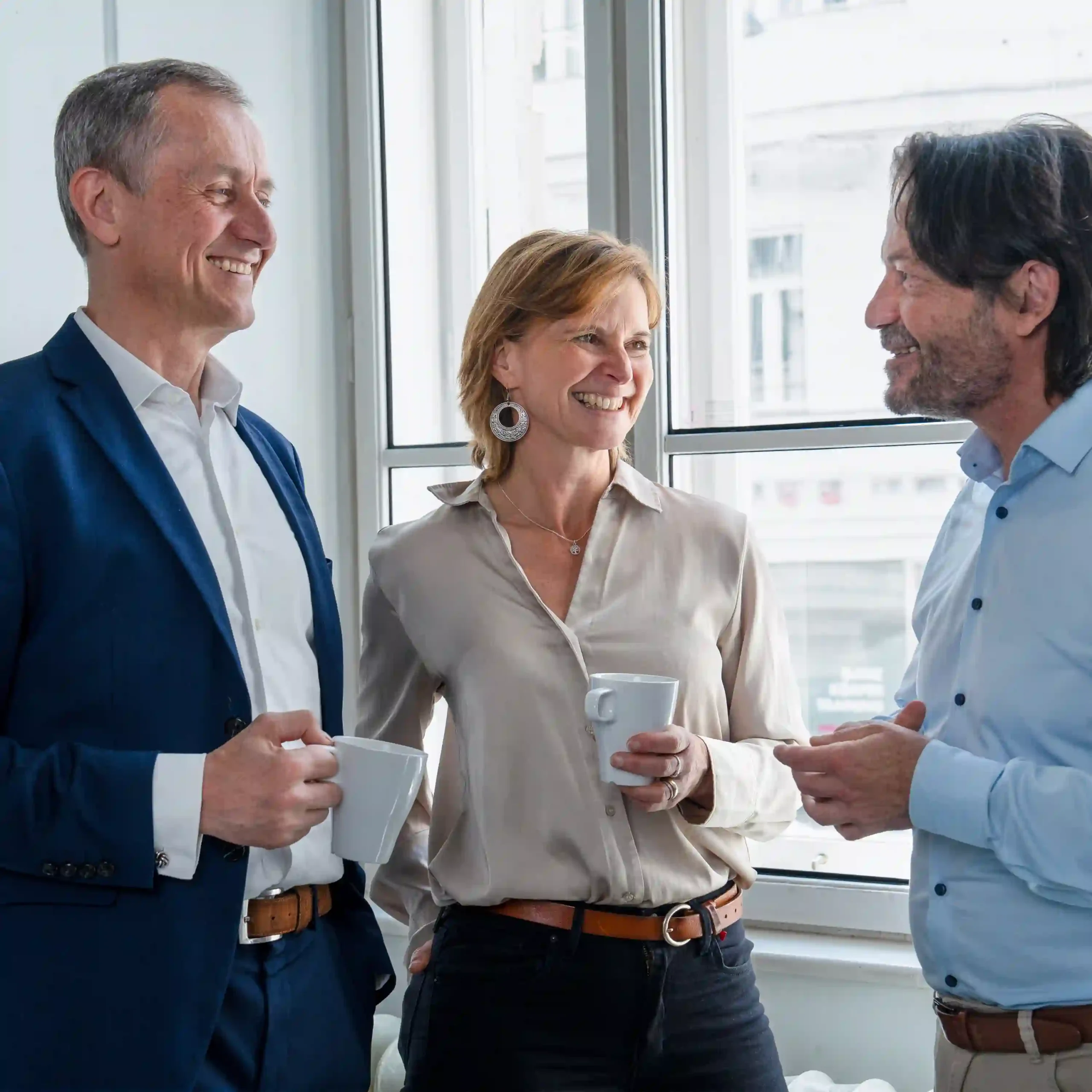 Teambesprechung mit Anton, Gudrun und Walter